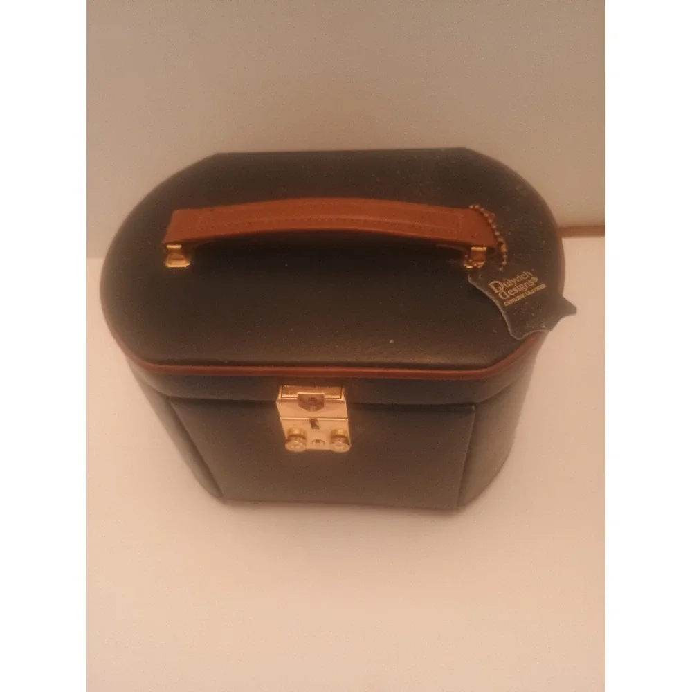 Multi tier leather jewelry box with drawers & mirror